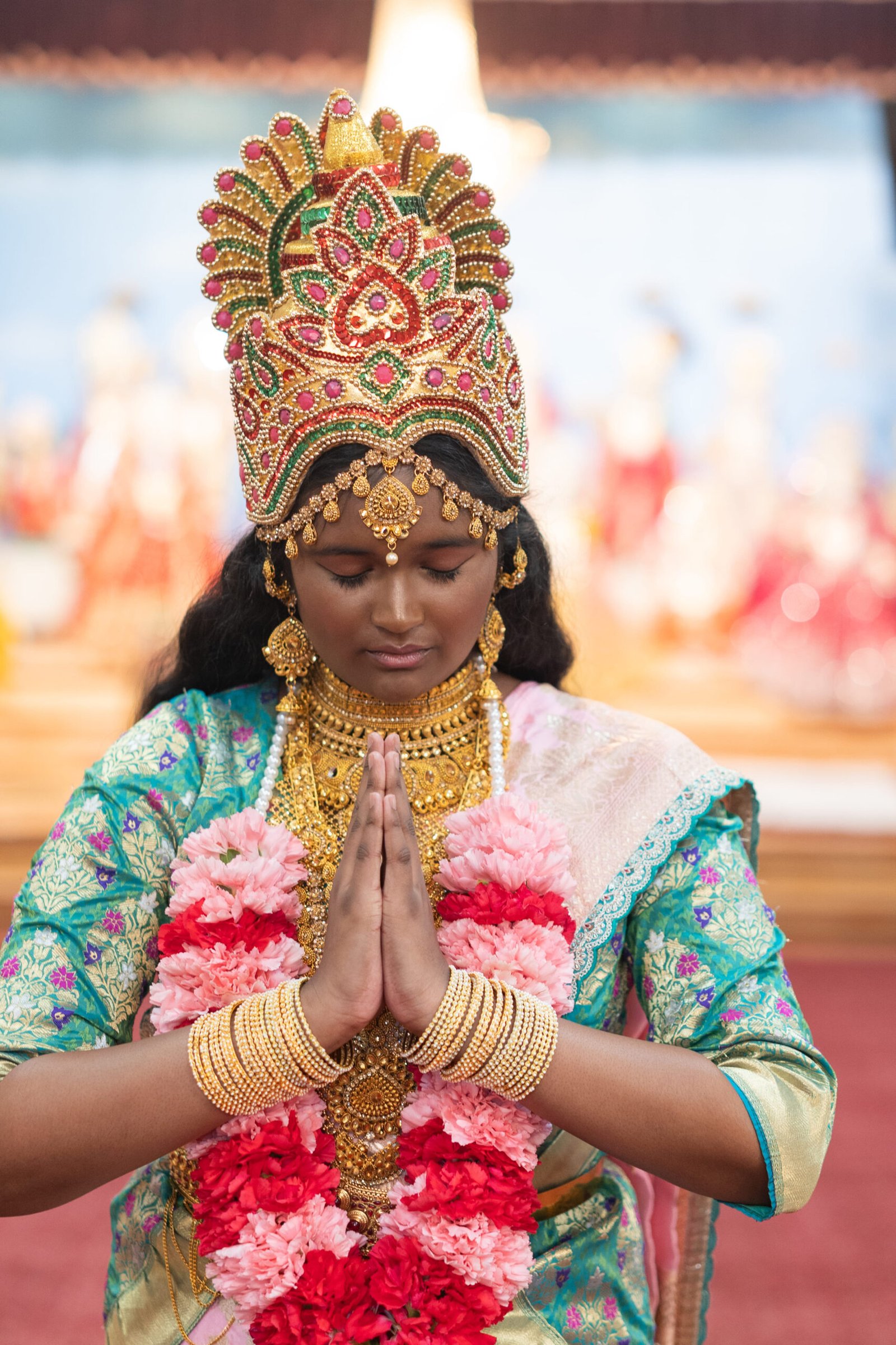 Lilly Basdeo in ceremonial dress, Mother Lakshmi 2025.